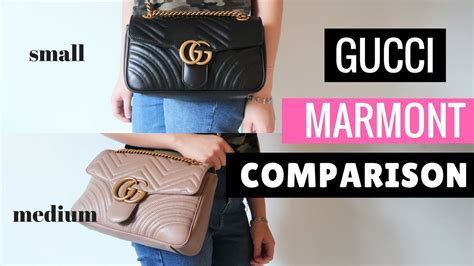 gucci marmont large vs medium|authentic Gucci Marmont small bag.